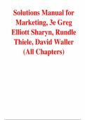 Solutions Manual - Marketing&comma; 3rd Edition &ndash; Greg Elliott&comma; Sharyn Rundle-Thiele&comma; David Waller &ndash; ISBN 9780730308874 &lpar;All Chapters 1&ndash;15&rpar;