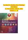 Robbins Basic Pathology &lpar;11th Edition&rpar; by Vinay Kumar & Abul K&period; Abbas &vert; Complete Test Bank for Chapters 1&ndash;24
