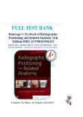 Full Test bank for Textbook of Radiographic Positioning and Related Anatomy 11th Edition by John Lampignano & Leslie E&period; Kendrick&vert;newest version 2026&vert;ISBN&colon;9780323936132 