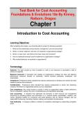 Cost Accounting&colon; Foundations & Evolutions &lpar;10th Edition&rpar; by Kinney&comma; Raiborn & Dragoo &vert; Test Bank for Chapter 1