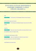 FTCE ESE K-12 EXAM &vert; QUESTIONS &  ANSWERS &lpar;VERIFIED&rpar; &vert; LATEST  UPDATE &vert; GRADED A&plus; 