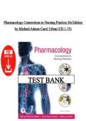Test Bank &ndash; Pharmacology&colon; Connections to Nursing Practice&comma; 5th Edition  &vert; Adams&comma; Urban & Sutter &vert;  ISBN&colon;9780135311004 &vert; Chapters 1&ndash;75 &vert; Latest Edition