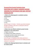 Structural Pest Control Technician Exam Questions with Correct Answers