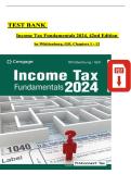 Solutions Manual for Income Tax Fundamentals 2024 42nd Edition By Gerald Whittenburg&comma; Steven Gill&comma; Verified Chapters&vert;&vert; Newest Edition