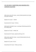 CVS 204 EXAM 2 QUESTIONS AND ANSWERS WITH COMPLETE SOLUTION