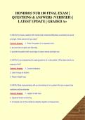 HONDROS NUR 180 FINAL EXAM &vert;  QUESTIONS & ANSWERS &lpar;VERIFIED&rpar; &vert;  LATEST UPDATE &vert; GRADED A&plus;
