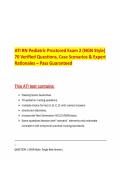 ATI RN Pediatric Proctored Exam 2 &lpar;NGN Style&rpar; 70 Verified Questions&comma; Case Scenarios & Expert Rationales &ndash; Pass Guaranteed&period;pdf