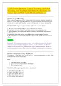 LSAT-Practice Questions &lpar;Logical Reasoning&comma; Analytical Reasoning&comma; And Reading Comprehension&rpar;&comma; Questions And Correct Answers With Verified Solutions Grade A&plus;&period;