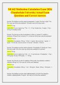 NR 442 Medication Calculation Exam 2026&vert; Chamberlain University&vert; Actual Exam Questions and Correct Answers