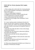 NURS 1100 Test 1 Review Questions With Complete Solutions