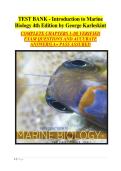 Introduction to Marine Biology &lpar;4th Edition&rpar; by George Karleskint&comma; Biology Course&comma; Complete Test Bank with Exam Questions and Answers