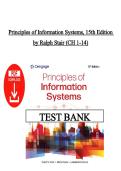 Test Bank &ndash; Principles of Information Systems&comma; 15th Edition&vert; Ralph M&period; Stair &vert; Chapters 1&ndash;14 &vert; Latest Edition