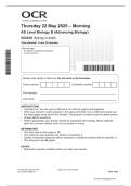 OCR AS LEVEL 2025 BIOLOGY B Paper 2 QP