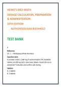 Henke&rsquo;s Med-Math Test Bank Nursing Test Bank 2026 &vert; Dosage Calculation Nursing MCQs & Medication Administration Math Review