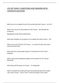 CVS 207 EXAM 2 QUESTIONS AND ANSWERS WITH COMPLETE SOLUTION