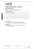 OCR AS LEVEL 2025 BUSINESS Paper 1 Resource Booklet