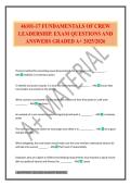 46101-17 FUNDAMENTALS OF CREW LEADERSHIP&period; EXAM QUESTIONS AND ANSWERS GRADED A&plus; 2025&sol;2026
