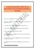 AANP FNP CERTIFICATION EXAM QUESTIONS AND ANSWERS GRADED A&plus; 2025&sol;2026