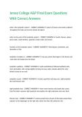Jersey College A&P Final Exam Questions With Correct Answers