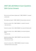 ANAT 260 LAB Midterm Exam Questions With Correct Answers 