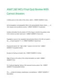 ANAT 260 WCU Final Quiz Review With Correct Answers&period;