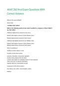 ANAT 260 final Exam Questions With Correct Answers