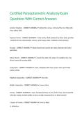 Certified Paraoptometric Anatomy Exam Questions With Correct Answers&period;
