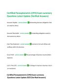 Certified Paraoptometric &lpar;CPO&rpar; Exam summary Questions Latest Update &lpar;Verified Answers&rpar; 