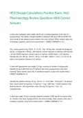 HESI Dosage Calculations Practice Exam&comma; Hesi Pharmacology Review Questions With Correct Answers 