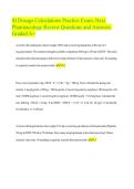 SI Dosage Calculations Practice Exam&comma; Hesi Pharmacology Review Questions and Answers Graded A&plus; 