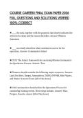 COURSE CAREERS FINAL EXAM PAPER 2026 FULL QUESTIONS AND SOLUTIONS VERIFIED 100&percnt; CORRECT