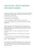 NURS 325 FINAL - PRACTICE QUESTIONS WITH CORRECT ANSWERS 