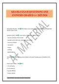 AHA BLS EXAM QUESTIONS AND ANSWERS GRADED A&plus; 2025&sol;2026