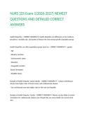 NURS 325 Exam 1&lpar;2026-2027&rpar; NEWEST QUESTIONS AND DETAILED CORRECT ANSWERS