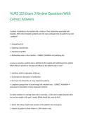 NURS 325 Exam 3 Review Questions With Correct Answers 
