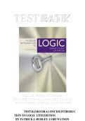 CONCISE INTRODUCTION TO LOGIC 13TH EDITION TEST BANK BY PATRICK J&period; HURLEY&comma; LORI WATSON&vert;NEWEST UPDATE 2026