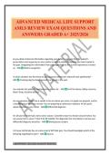 ADVANCED MEDICAL LIFE SUPPORT AMLS REVIEW EXAM QUESTIONS AND ANSWERS GRADED A&plus; 2025&sol;2026
