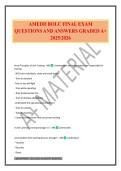 AMEDD BOLC FINAL EXAM QUESTIONS AND ANSWERS GRADED A&plus; 2025&sol;2026