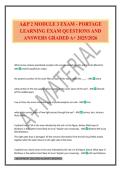 A&P 2 MODULE 3 EXAM - PORTAGE LEARNING EXAM QUESTIONS AND ANSWERS GRADED A&plus; 2025&sol;2026