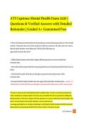 ATI Capstone Mental Health Exam 2026 &vert; Questions & Verified Answers with Detailed Rationales &vert; Graded A&plus; Guaranteed Pass