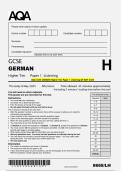 AQA GCSE GERMAN Higher Tier Paper 1 Listening QP MAY 2025 
