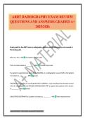ARRT RADIOGRAPHY EXAM REVIEW QUESTIONS AND ANSWERS GRADED A&plus; 2025&sol;2026