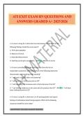 ATI EXIT EXAM RN QUESTIONS AND ANSWERS GRADED A&plus; 2025&sol;2026