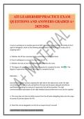 ATI LEADERSHIP PRACTICE EXAM QUESTIONS AND ANSWERS GRADED A&plus; 2025&sol;2026