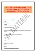 ATI LEADERSHIP PROCTORED EXAM REVIEW EXAM QUESTIONS AND ANSWERS GRADED A&plus; 2025&sol;2026