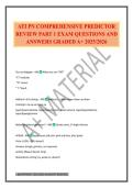 ATI PN COMPREHENSIVE PREDICTOR REVIEW PART 1 EXAM QUESTIONS AND ANSWERS GRADED A&plus; 2025&sol;2026