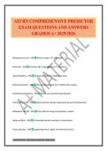 ATI RN COMPREHENSIVE PREDICTOR EXAM QUESTIONS AND ANSWERS GRADED A&plus; 2025&sol;2026