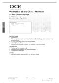 OCR A LEVEL 2025 ENGLISH LANGUAGE Paper 1 QP