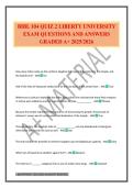 BIBL 104 QUIZ 2 LIBERTY UNIVERSITY EXAM QUESTIONS AND ANSWERS GRADED A&plus; 2025&sol;2026