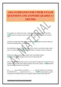 AHA GUIDELINES FOR CPR&sol;BLS EXAM QUESTIONS AND ANSWERS GRADED A&plus; 2025&sol;2026